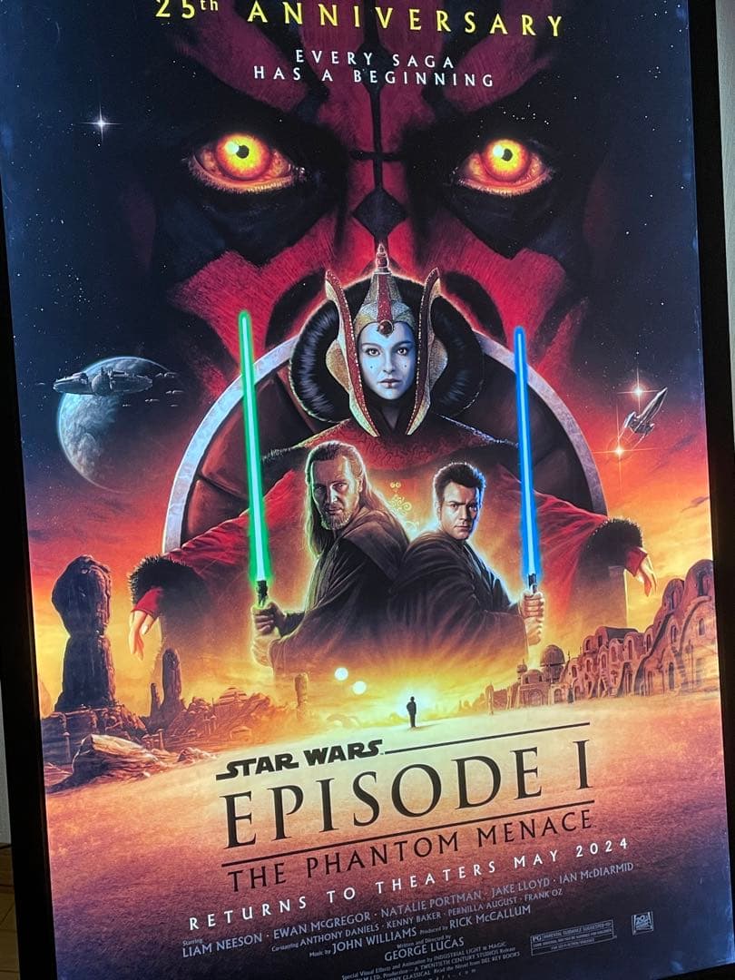 スターウォーズ　エピソード1 ファントム・メナス　 ワンシートポスター　両面印刷