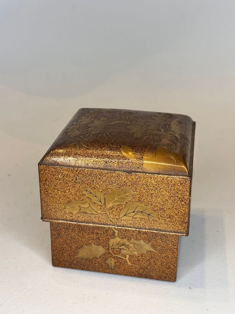 金蒔絵 方箱 時代物 傷有り 漆芸 骨董品