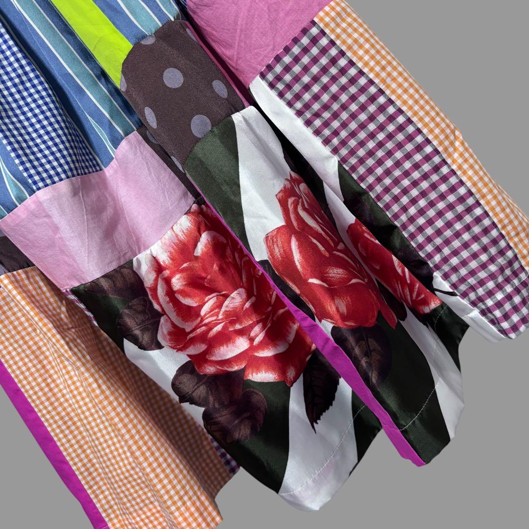 2019年春夏トリココムデギャルソン　パッチワークデザインスカート