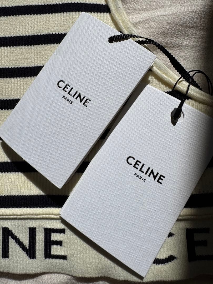 【あいにゃん】CELINE ストライプ タンクトップ(タグ付)購入レシート
