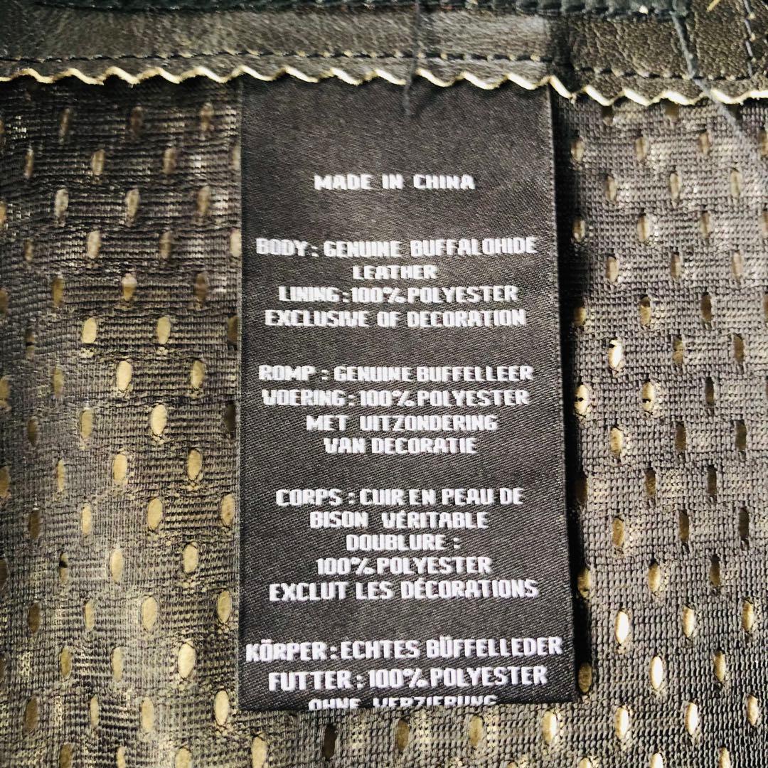 9.5万✨未使用 ハーレーダビッドソン ライダースジャケット 刺繍 ブラック L