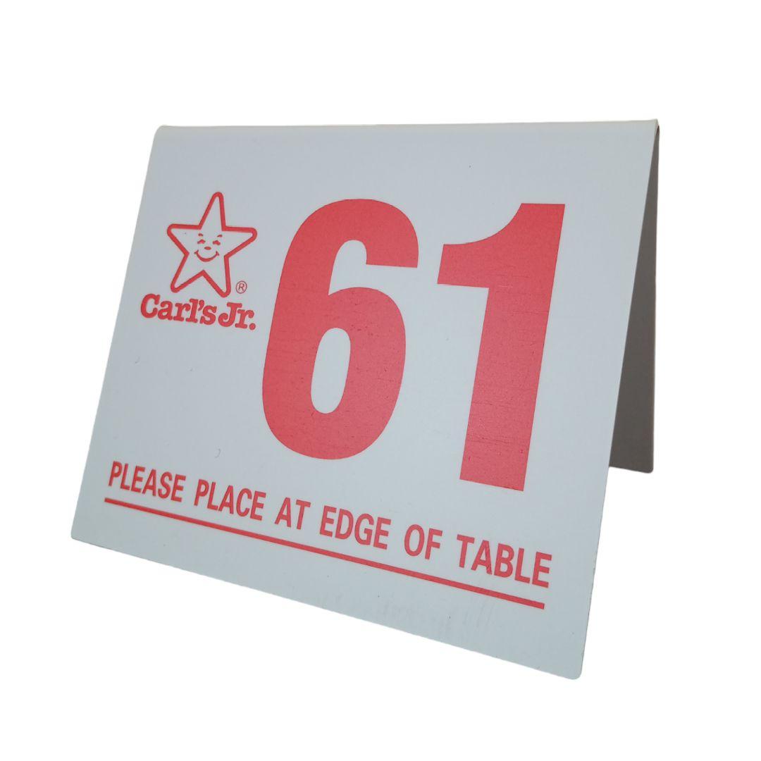 61 カールスJr テーブルナンバー プレート ローライダー カールスジュニア