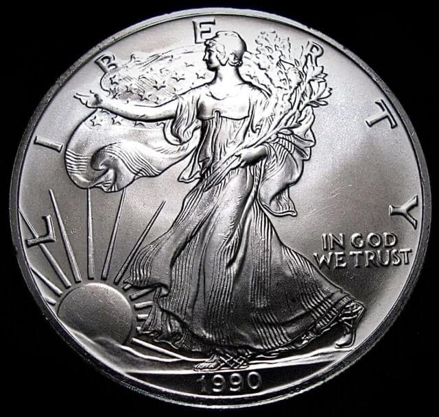 1990年 アメリカ シルバー イーグル 銀貨 1オンス