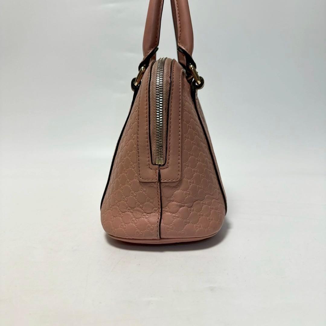 r81【美品】グッチ　GGシマ　レザーピンク　2wayショルダー ハンドバッグ.