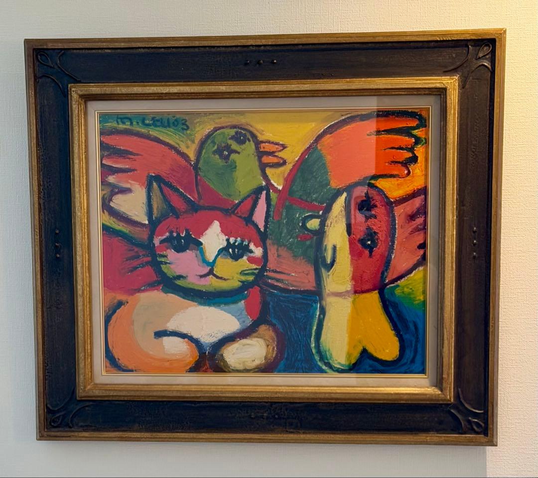 マイケル・ルー 原画 油彩 額装あり