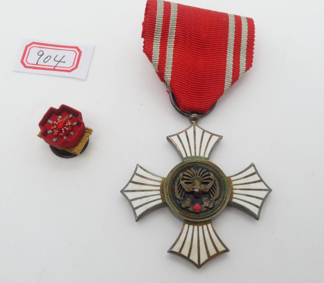 904、日本赤十字社 金色有功章 記章 勲章 　1点
