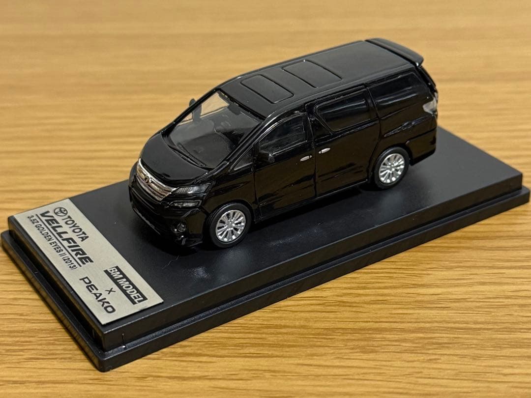 BM MODEL × PEAKO トヨタ ヴェルファイア 1/64 黒 ミニカー