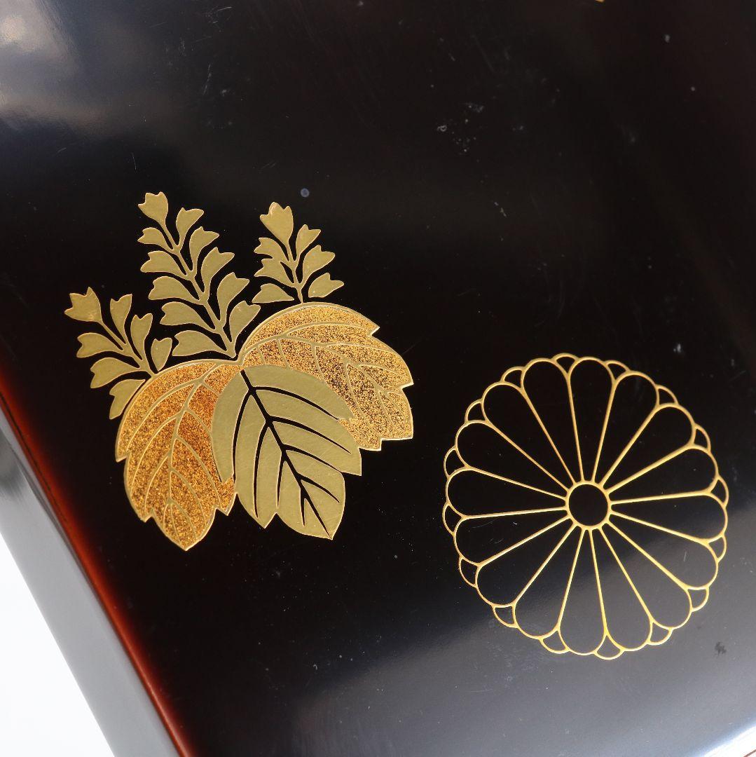 溜塗 高台寺蒔絵 茶箱　M885