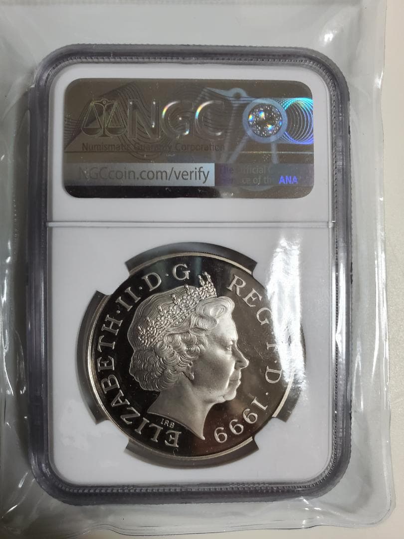 1999年　ダイアナ妃　追悼白銅貨　NGC準最高鑑定　イギリスアンティーク