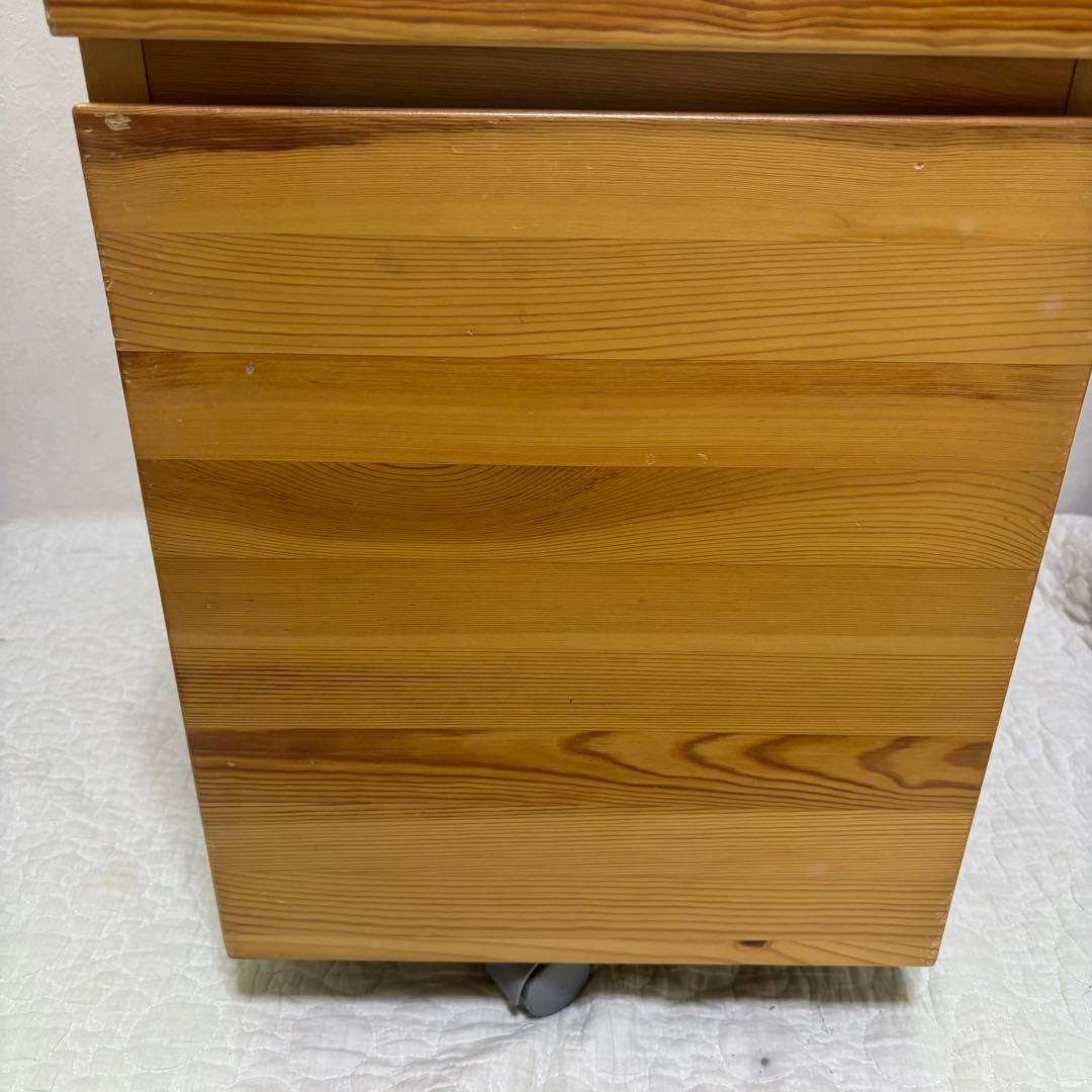 【廃盤】無印良品　パイン材　キャビネット　サイドチェスト　収納　キャスター付き