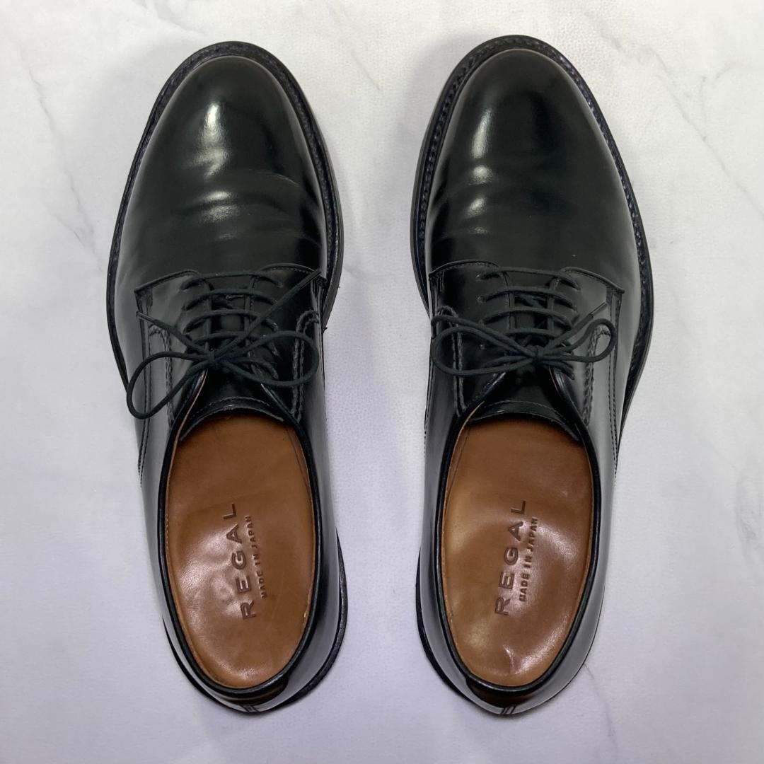 【美品】REGAL 04NR プレーントゥ 25.5㎝ ブラック 日本製