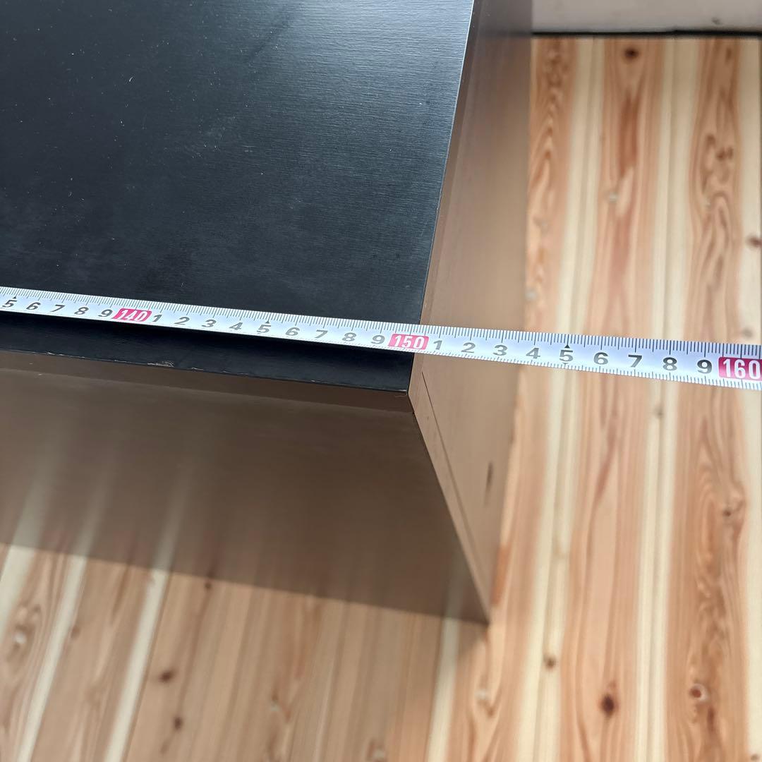 DJ機材用 黒の木製テーブル　ターンテーブル台　レジカウンター　中古