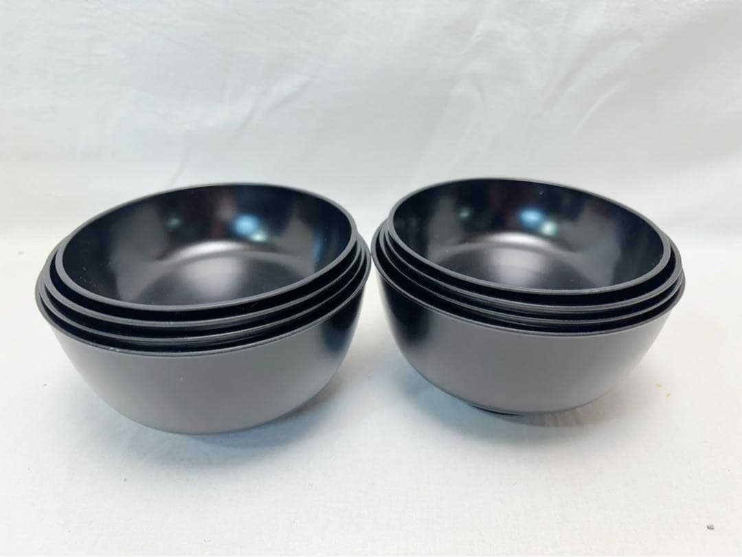 ほぼ未使用 懐石道具 四つ碗 応量器 2客セット 黒塗 小丸椀 元箱