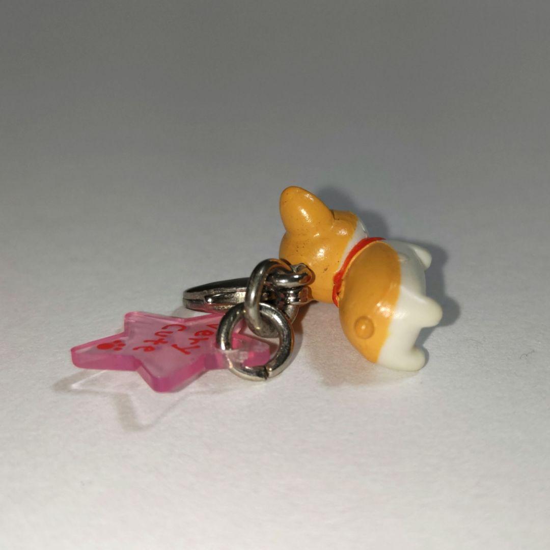 【当時物】わんわんわんこ　ファスナーホルダー　コーギー　チャーム　平成レトロレア