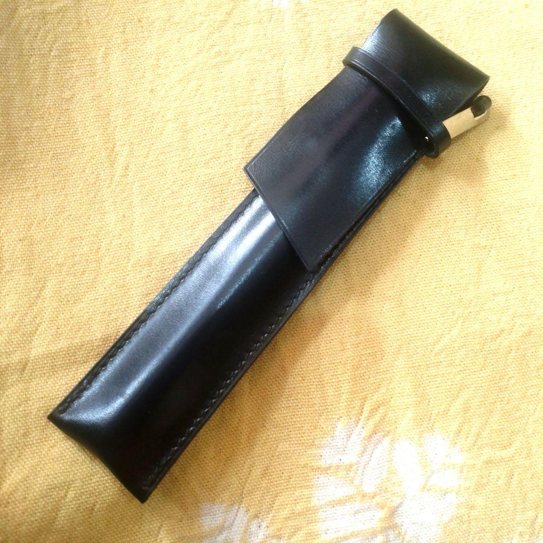HERMES　黒 レザー ペンケース