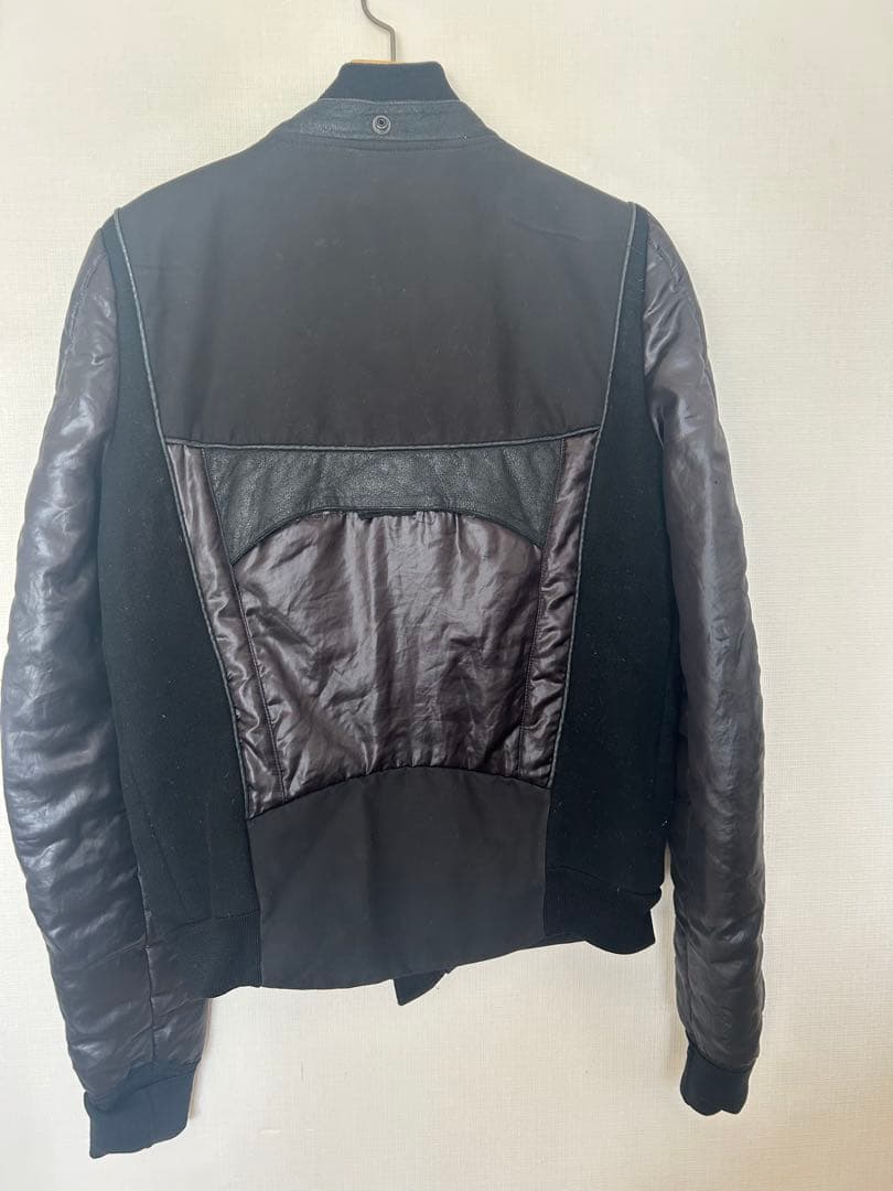 リックオーエンス　黒異素材ジャケット