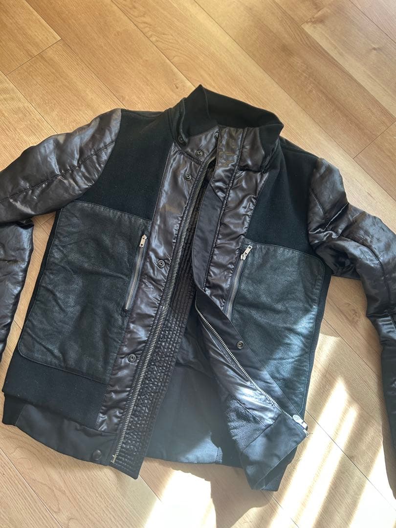 リックオーエンス　黒異素材ジャケット