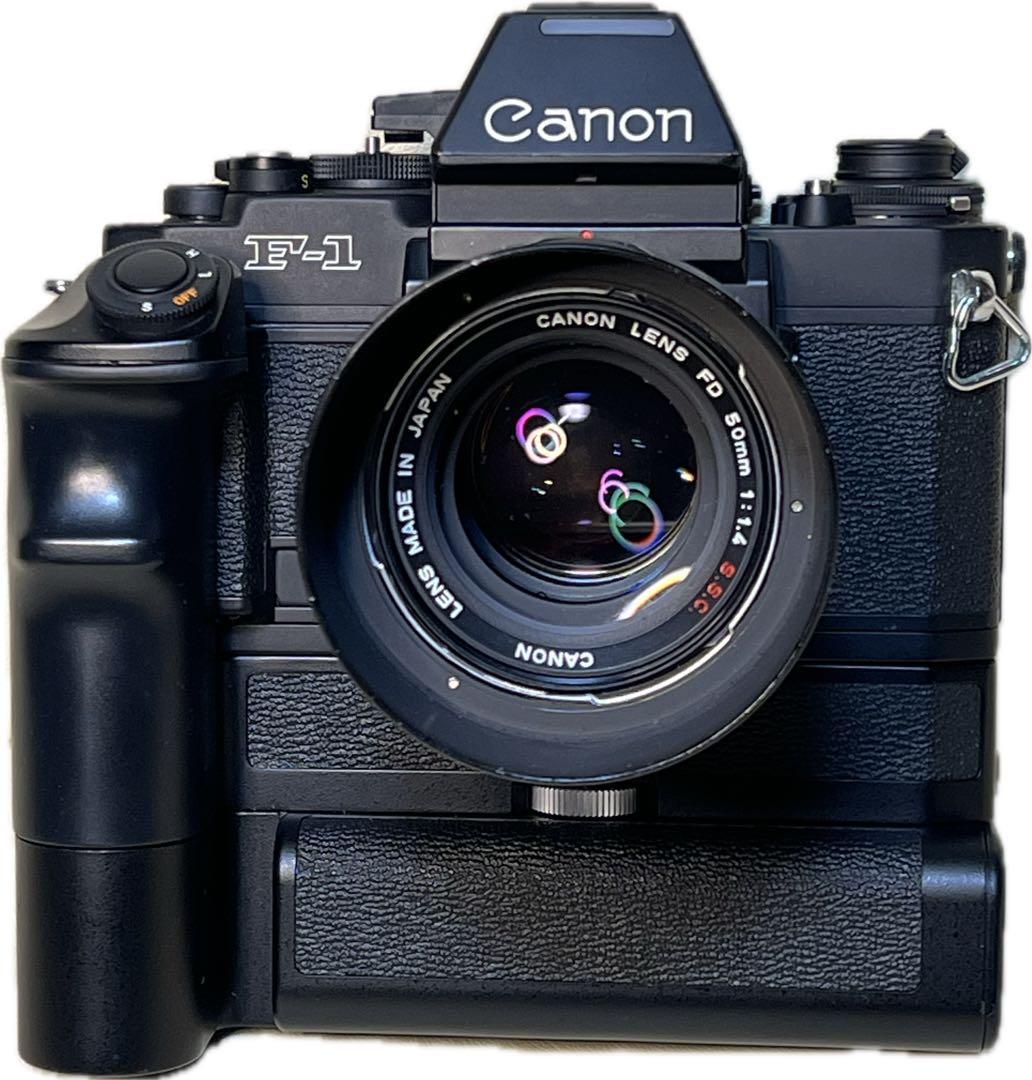 Canon new F-1 AE+モータードライブ+FD 50mm 1:1.4