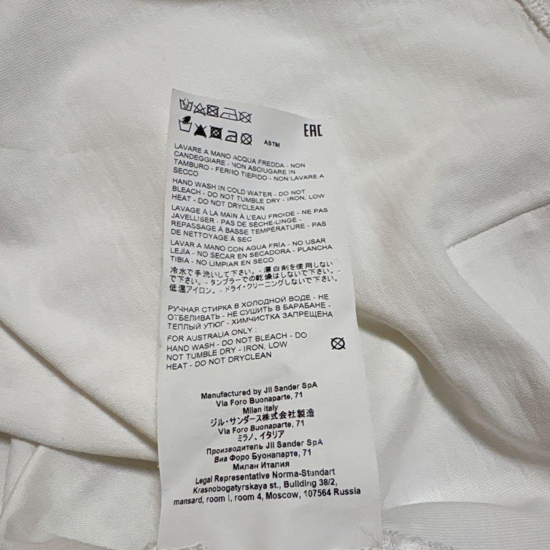 JIL SANDER+ ホワイト Tシャツ　本物保証　Lサイズ
