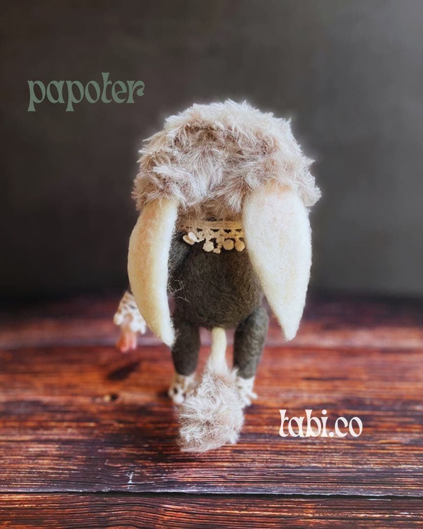 羊毛フェルト アートドール パポテ ネージュさん