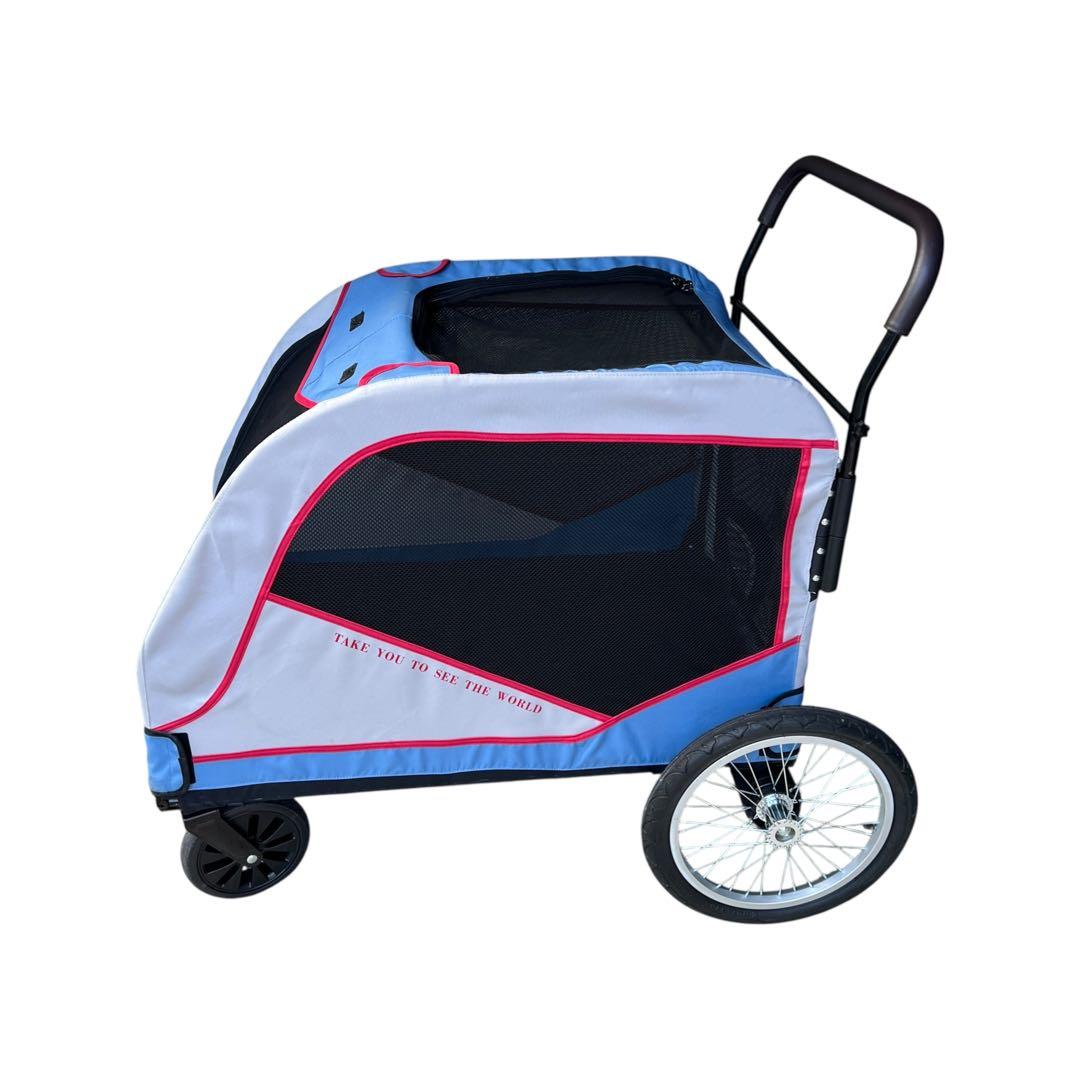 【破格・専用空気入れ付き】大型ドッグカート　ペットバギー　大型犬　多頭　折り畳み