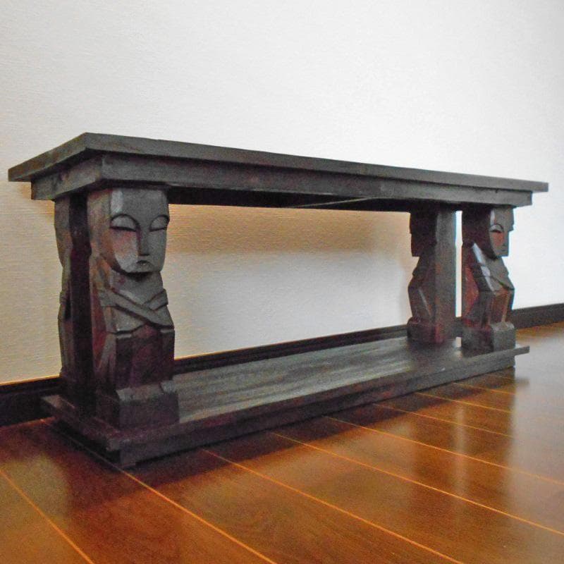 アジアン家具 バリ家具 花柄模様 ロータイプ ＴＶボード ＴＶ台 テレビ台