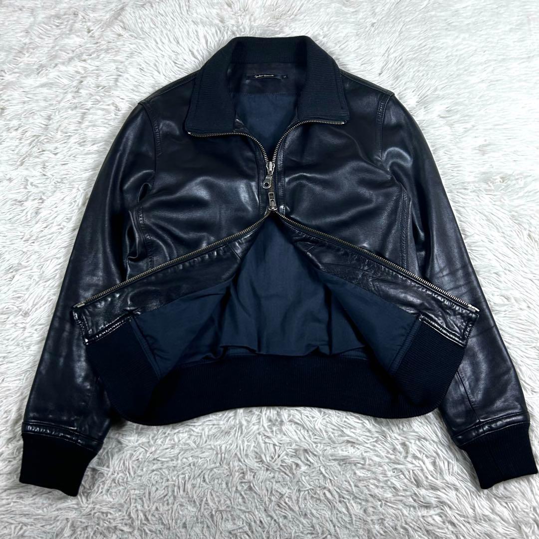 アーバンリサーチ ラムレザー シングルライダースジャケット Lサイズ ブラック