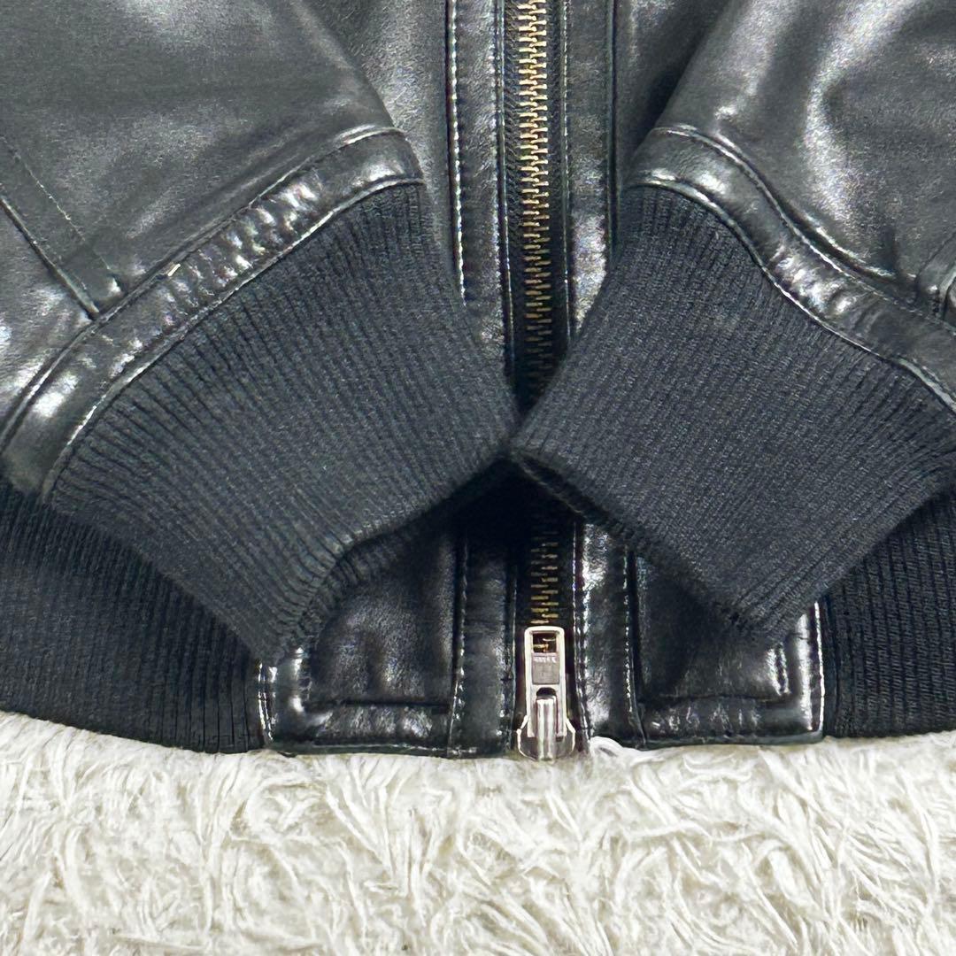 アーバンリサーチ ラムレザー シングルライダースジャケット Lサイズ ブラック