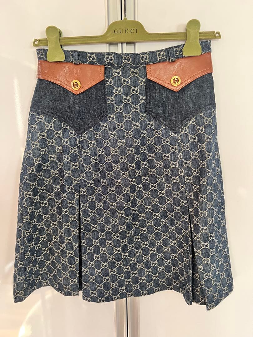 入手困難！グッチ GGデニムスカート　超美品 サイズ40