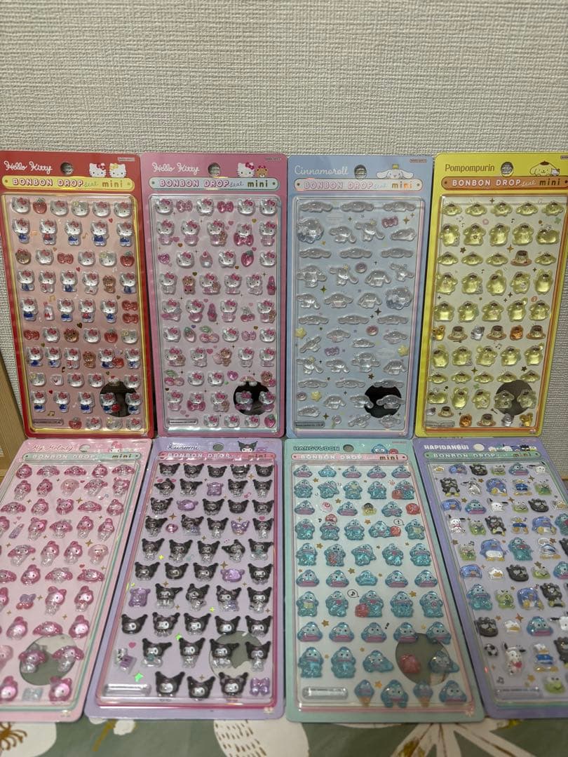【即日発送】サンリオ ボンボンドロップシールmini 8点セット