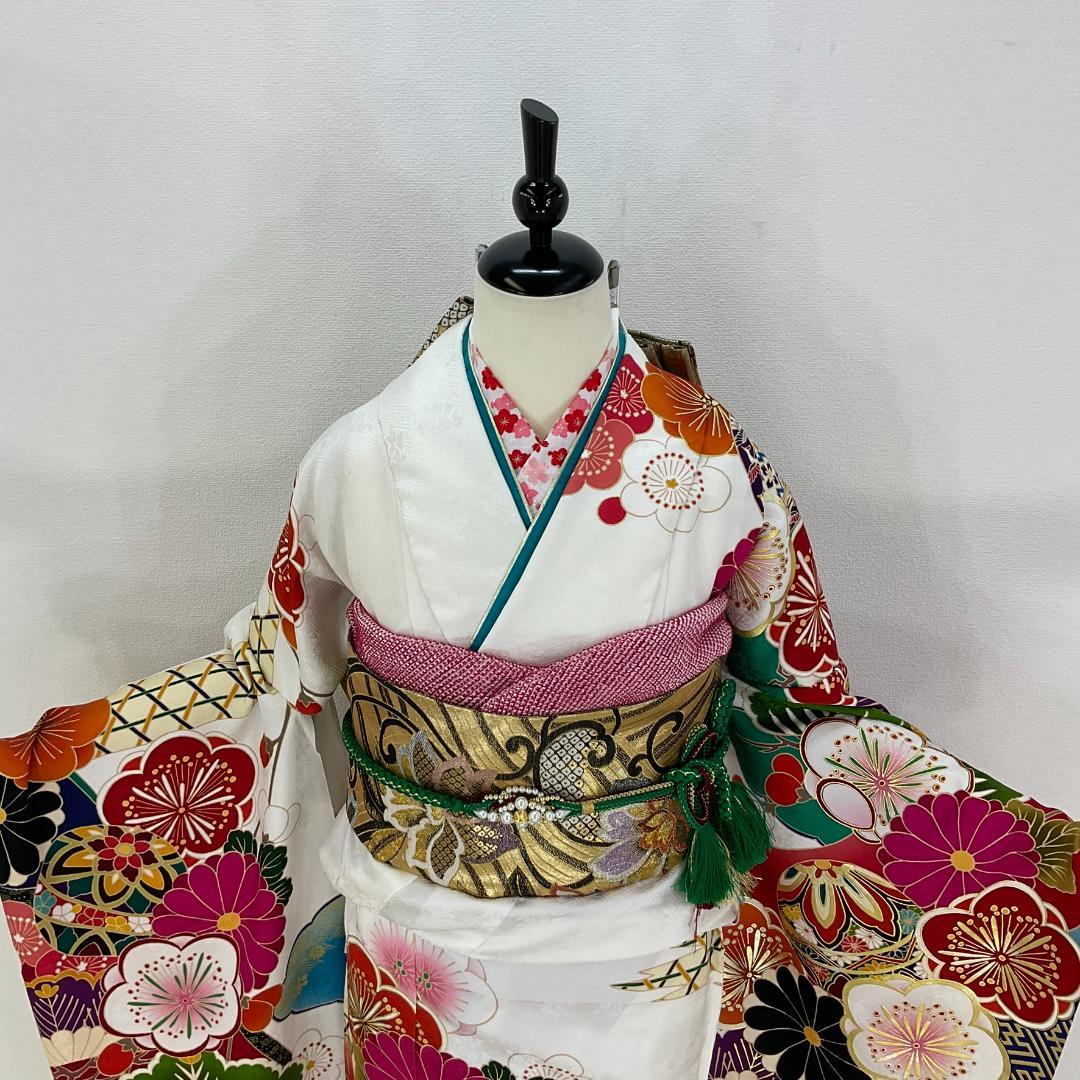 ★WATAAME★　お振袖フルセット　白　モダンテイスト　サイズ自由