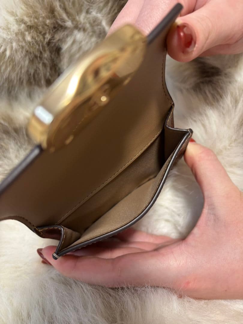 COACH 二つ折り財布 ブラウン ベージュ