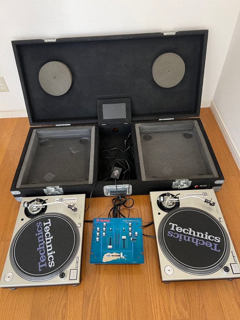Technics SL-1200MK3D ×2台 DJミキサー・収納ケース付き