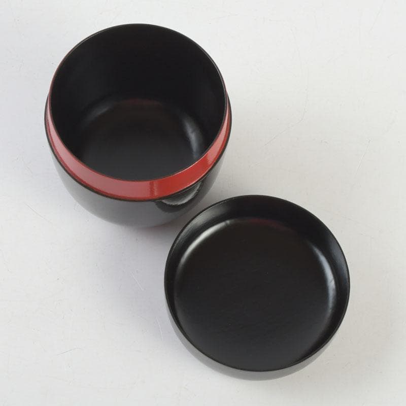 茶道具　漆匠　前端春斉作　黒一閑　雲錦　桜紅葉蒔絵　大棗　共箱　V　9342