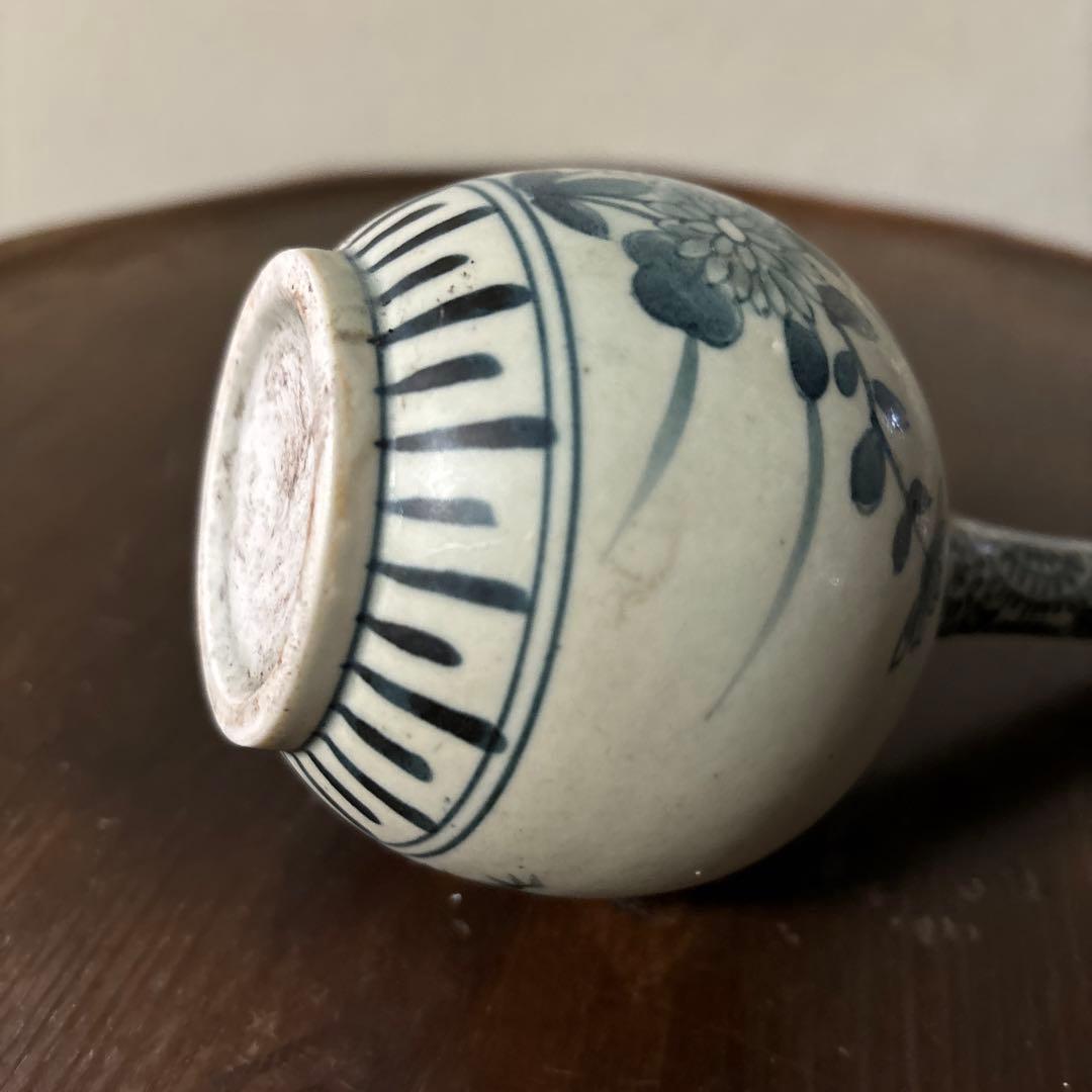 伊万里染付　徳利　一輪挿し　古道具　アンティーク　骨董　古美術　花器　傷　検李朝