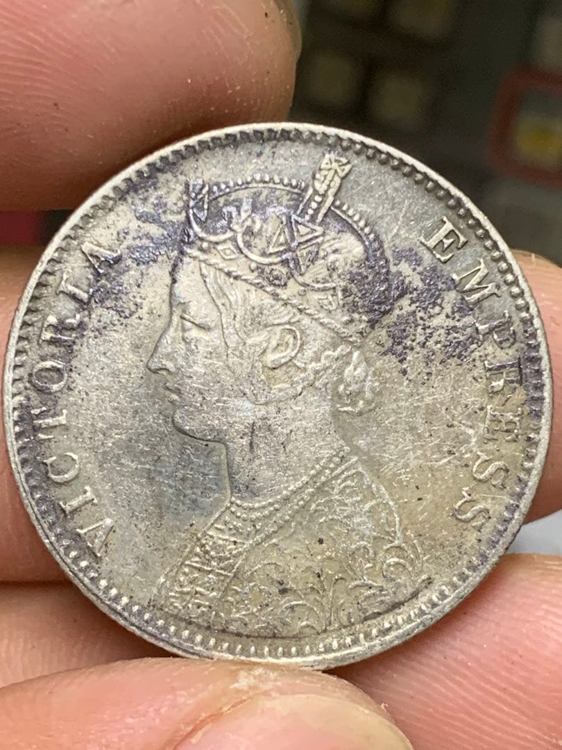 1901 年 エンプレス・ヴィクトリア 1ルピー 銀貨 古銭 銀貨