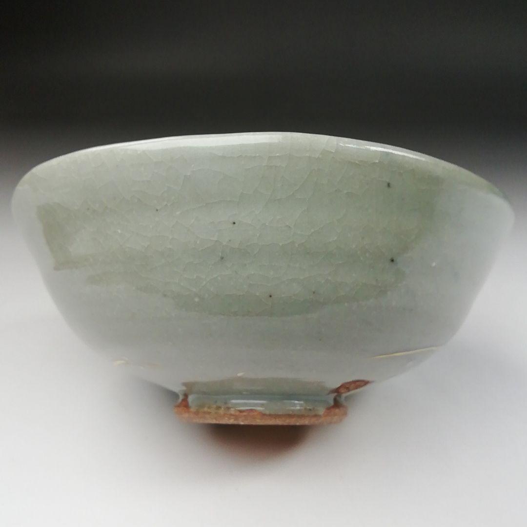 Ｔ６１８　茶碗　『沢瀉絵』『山川巖 造』　共箱　抹茶碗　茶道具