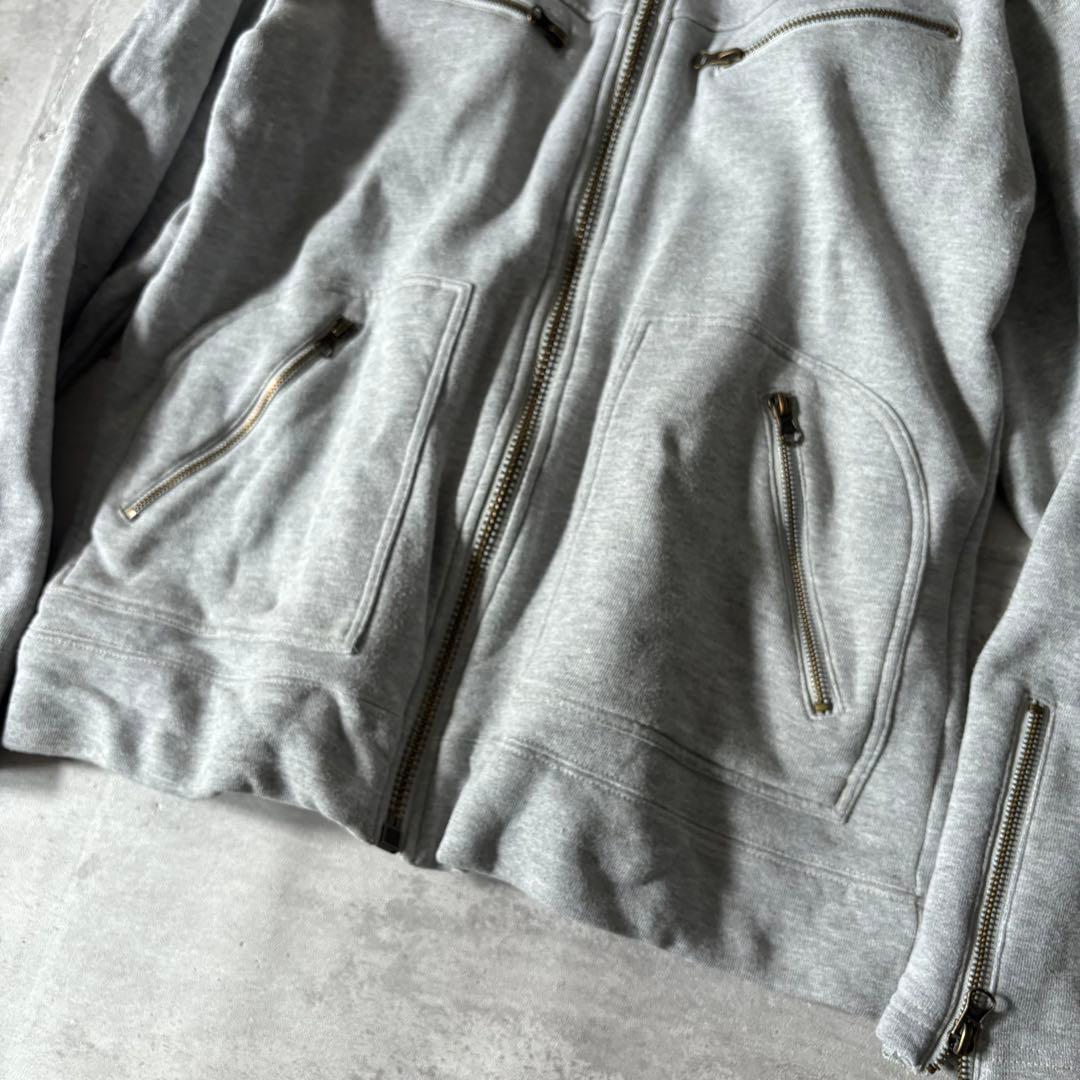 ジャケット・アウター 00s archive far sweat riders jacket y2k