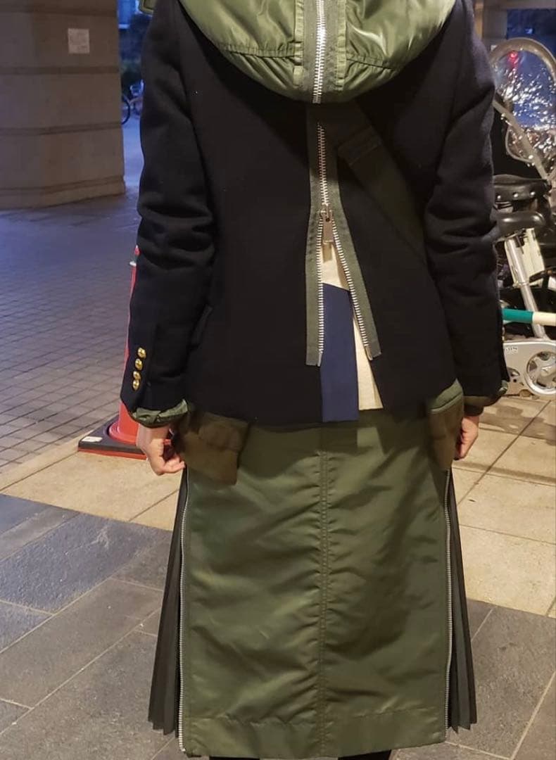 SACAI ブラックプリーツ切り替えスカート サカイisseyギャルソンyama