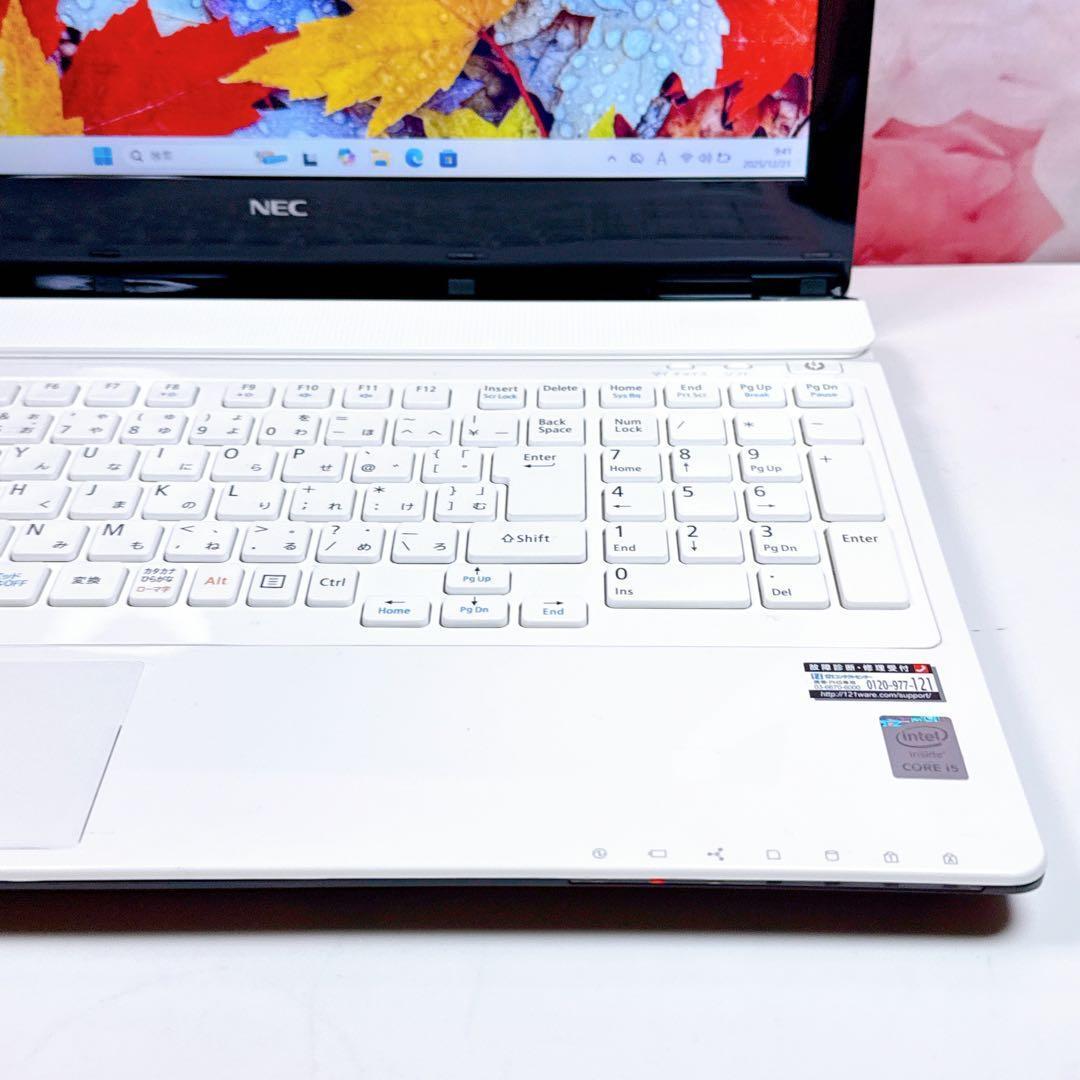 新品SSD＆i5で爆速✨windows11 ノートパソコン✨オフィス カメラ 白