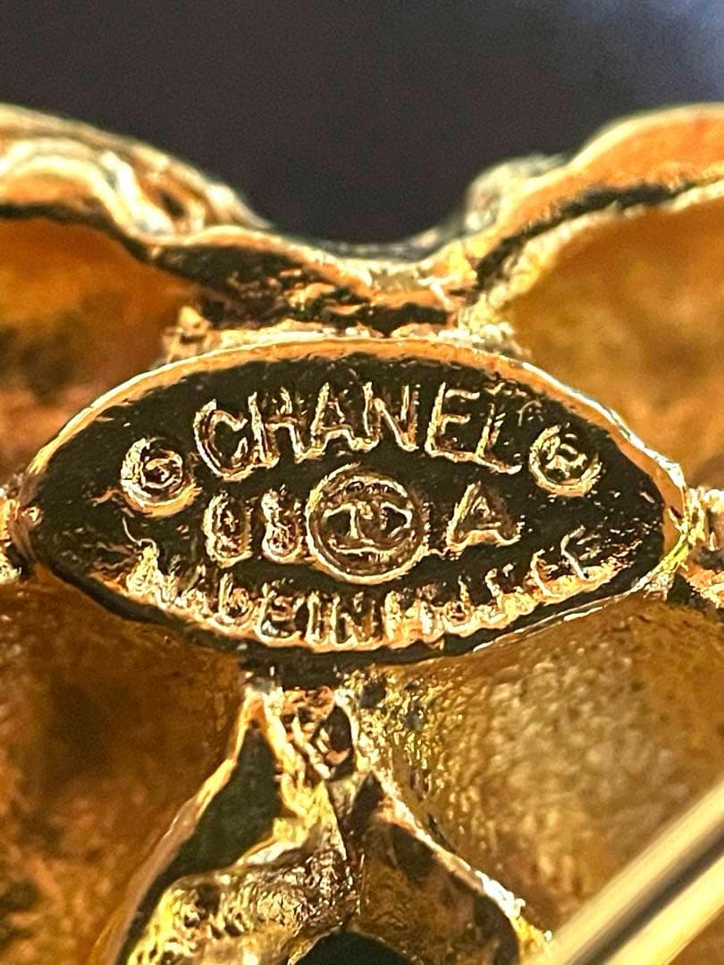 希少 シャネル ブローチ 溶岩 ココマーク ゴールド ヴィンテージ 93A
