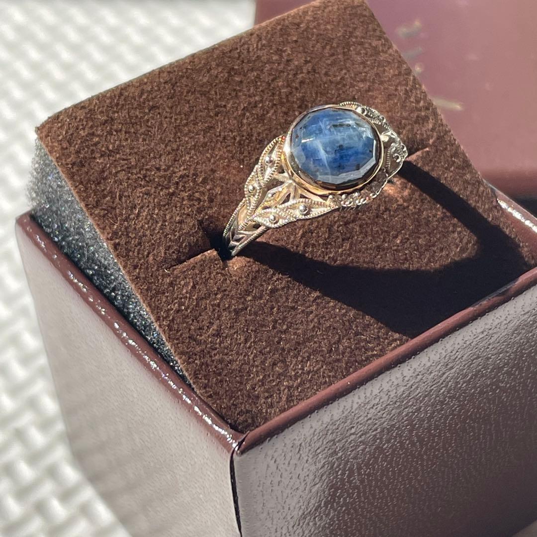 【新品】agete アガット　K10 SILVER シルバーリング　カイヤナイト