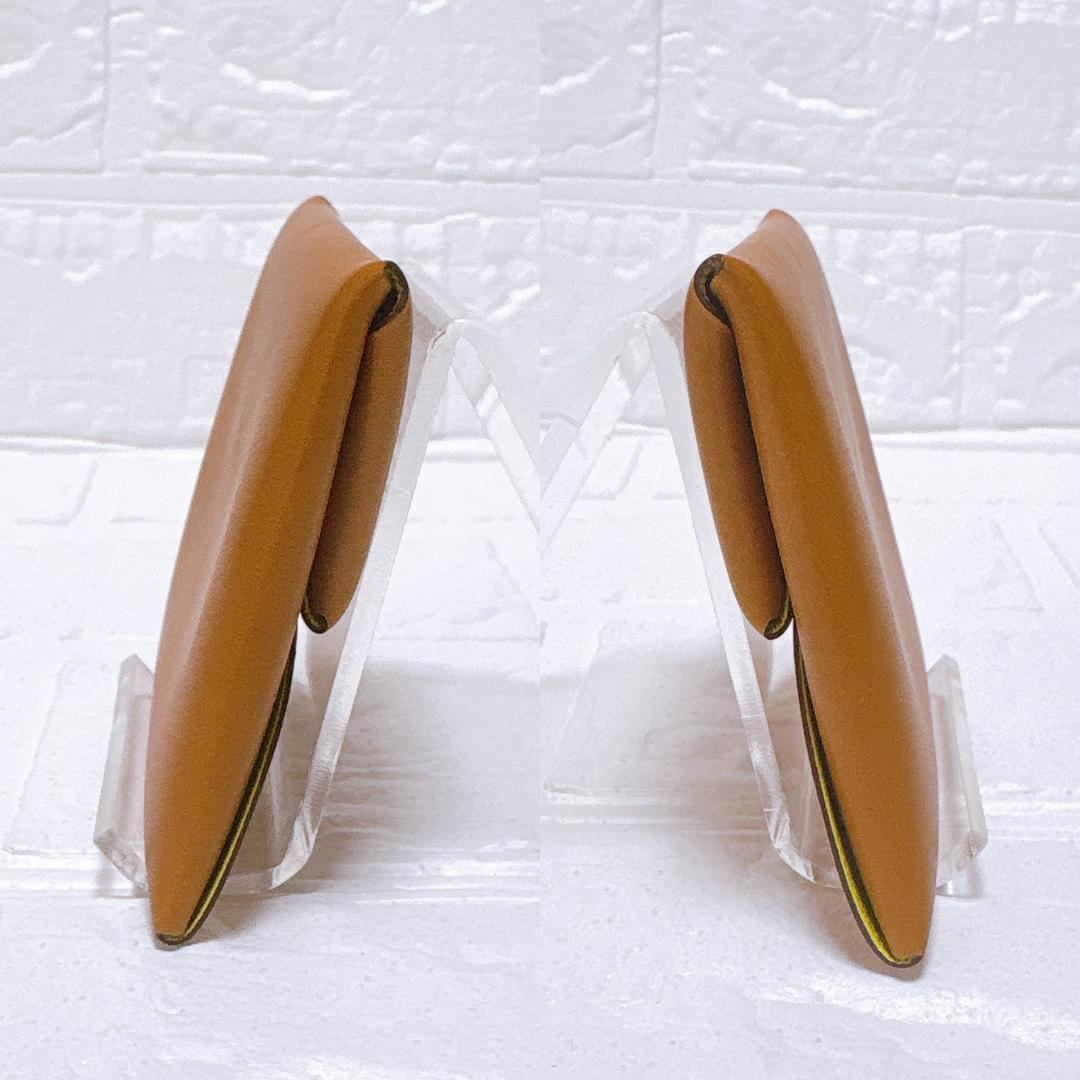 美品✨HERMES バスティア ケース ヴェルソ ブラウン×イエロー