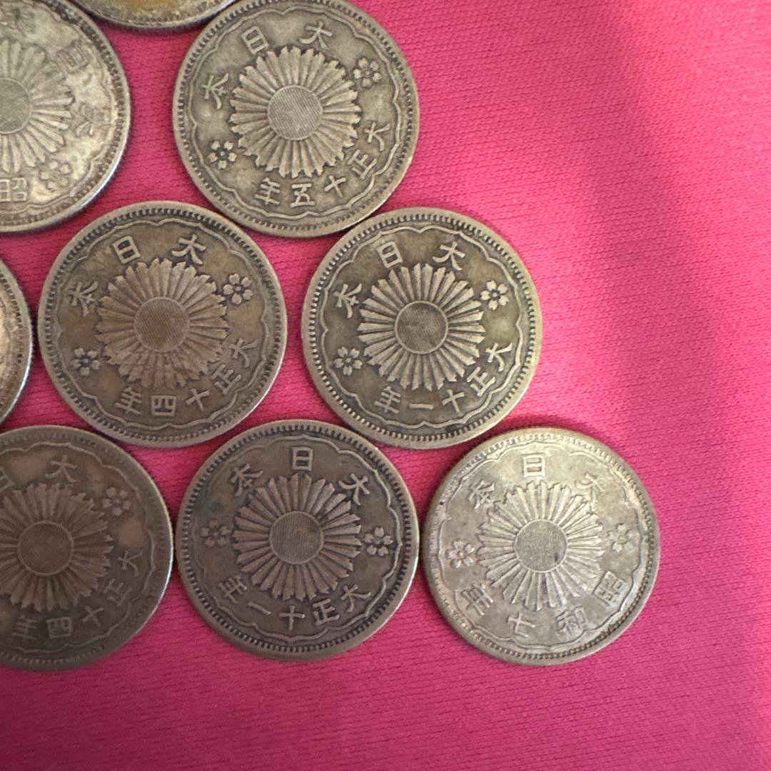 美品鳳凰小型50銭 銀貨 大正11•14•15昭和7•9•11年 10枚セット