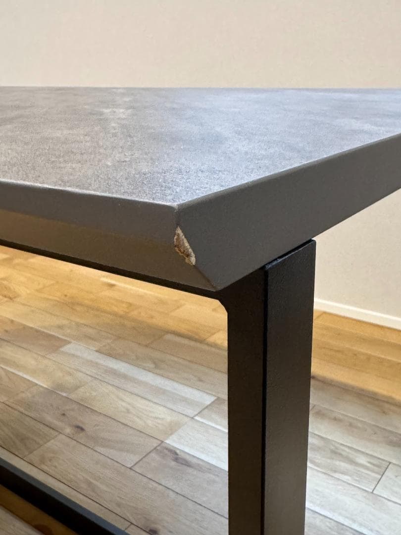 モデル展示 未使用品 半円状ダイニングテーブル1600 ストーン柄 CHERRY