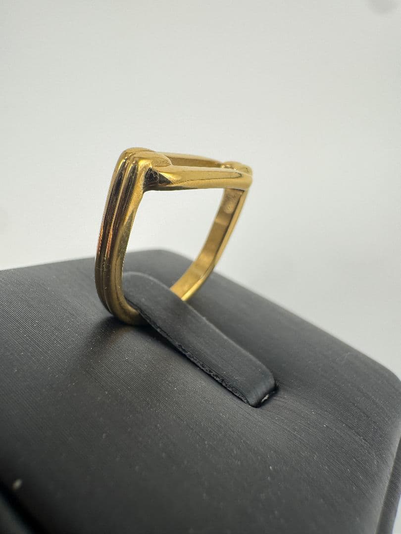 幾何学模様の鏡面仕上げ指輪3.12g