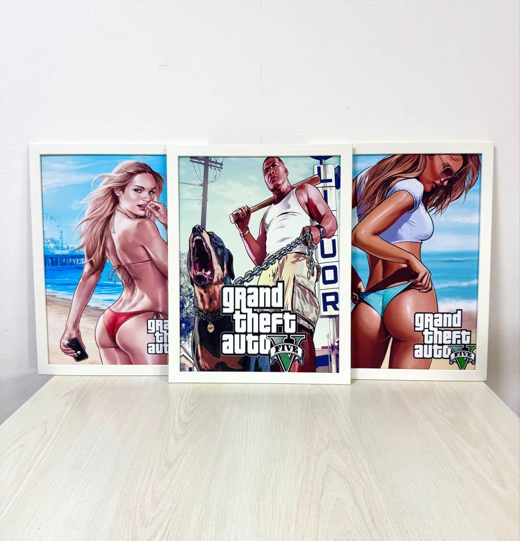 No.275フレーム付きキャンバスアート　アートポスター　GTA5 グラセフ