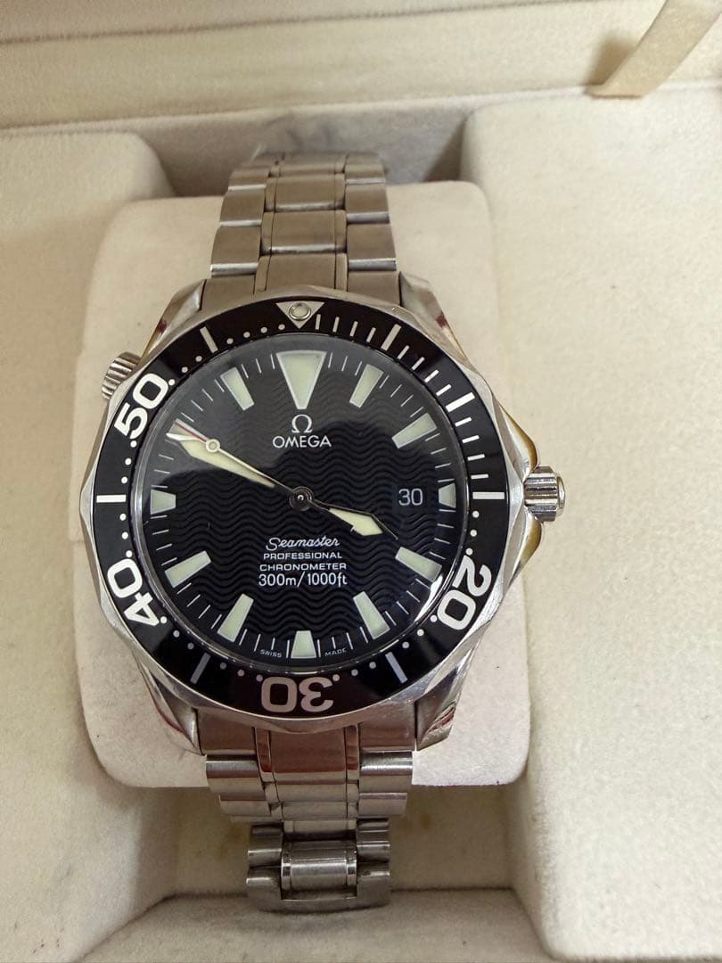 OMEGA オメガ シーマスター 300m自動巻 クロノメーター 波文字盤