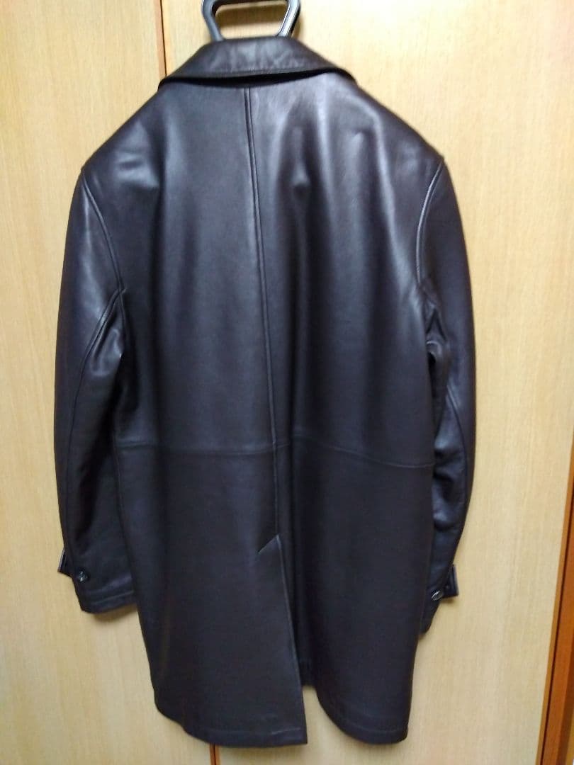 Paul Smith ラムレザー コート 中綿入り ステンカラーMブラウン美品。