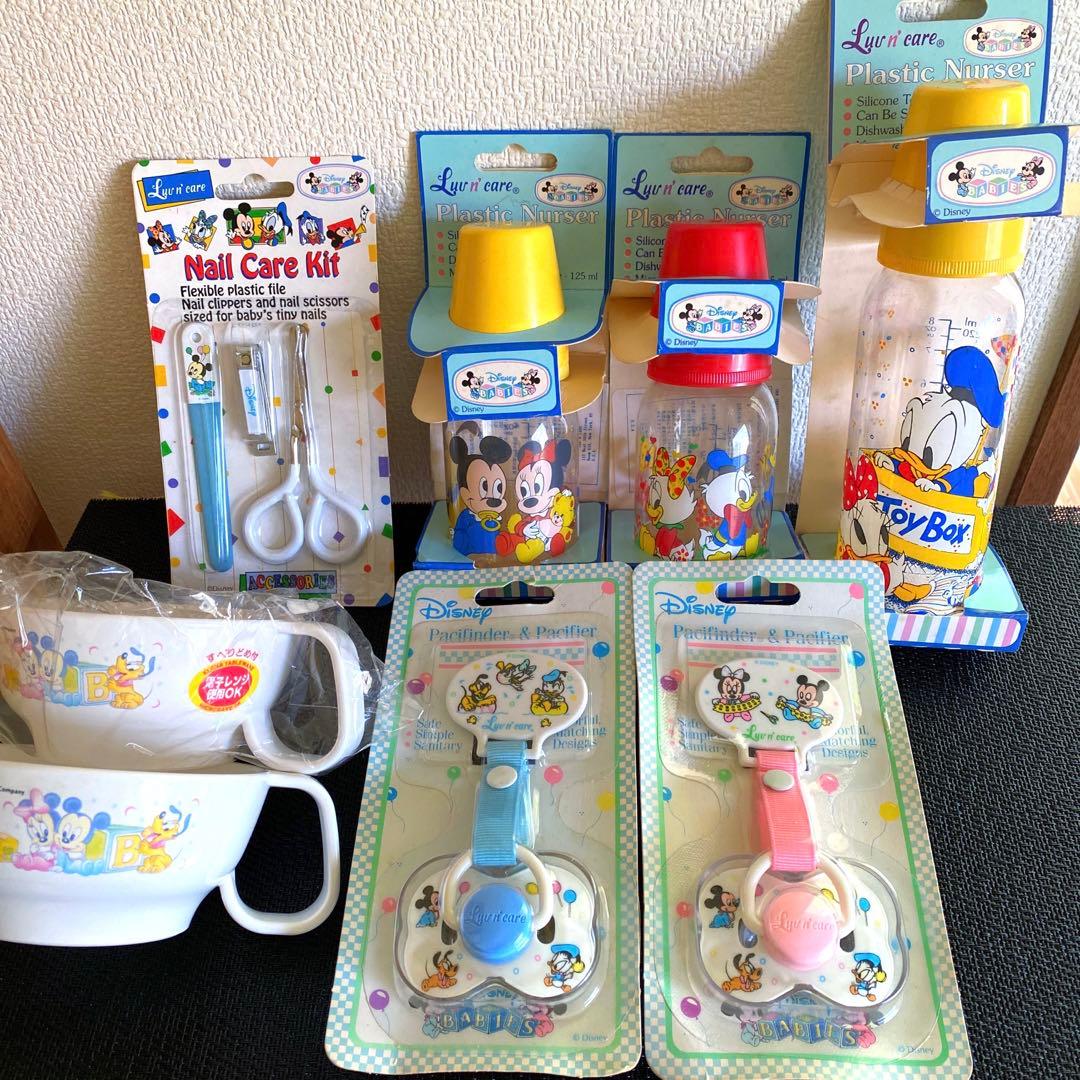 1990年代レトロアンティークミッキー哺乳瓶Disney baby bottle